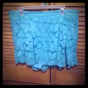Turquoise lace shorts from torrid